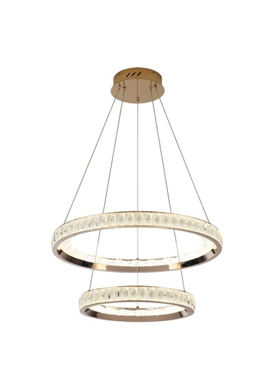 Elio 2 Katlı Gold Ledli Avize