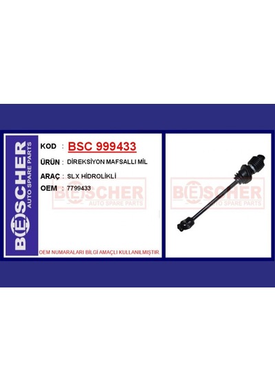 Direksiyon - 453 - Mafsallı Mil - Dpmıx-hb - Slx Hidrolikli