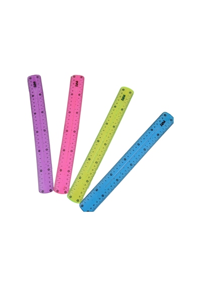 Puti Flexi Kırılmaz Cetvel 30 CM Şeffaf