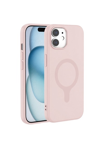 Joko Apple Uyumlu iPhone 11 Z Silikon Magsafe Kapak - Pembe Çok Renkli