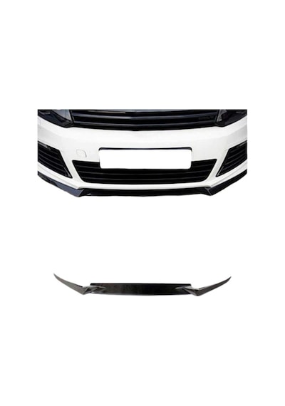 Volkswagen Golf 6 2009-2012 Volkswagen Golf 6 R Tampon Uyumlu 3 Parça Ön Lip Piano Black Uyumlu