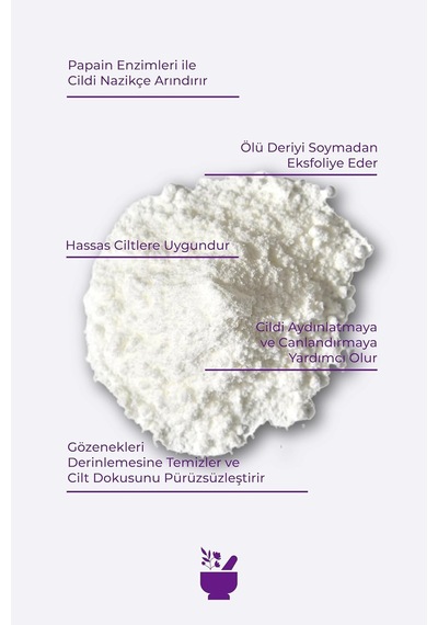 Arındırıcı Ve Aydınlatıcı Enzim Peeling Tozu 75 Gr