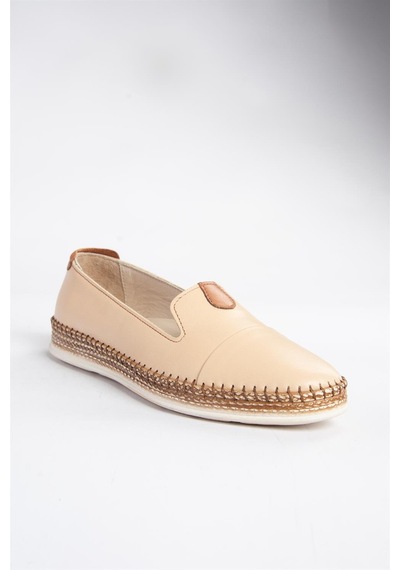 Fox Shoes P555000103 Ten Hakiki Deri Günlük Kadın Ayakkabı Ten