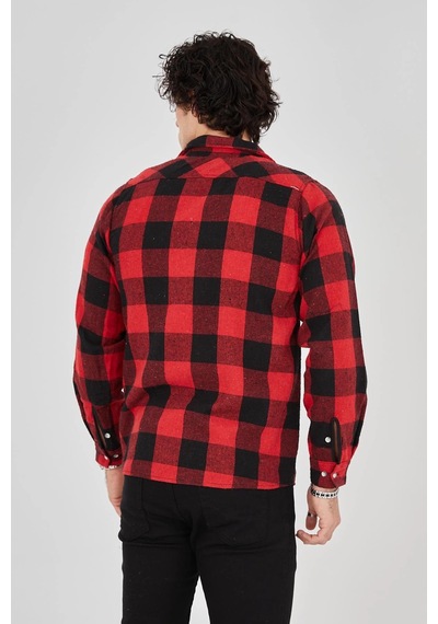 Wear Vexel Erkek Oduncu Gömlek - Kırmızı Çok Renkli