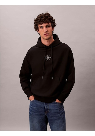 Calvin Klein Ck Lv04rc281g Premıum Terry Mıcro Monologo Hoo Erkek Sweatshırts-11156 Bordo