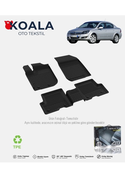 Opel Astra H Sedan 2004-2010 Uyumlu Sahler 4,5d Oto Paspas