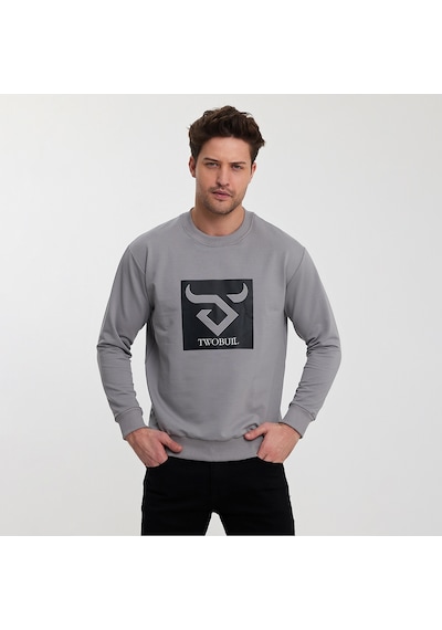 Twobull OSLO Erkek  Gri Sweatshirt