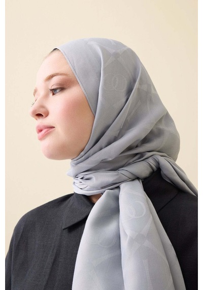 Imannoor İman I Baklava Gri Ramy Jakar Şal 70x190 Gri