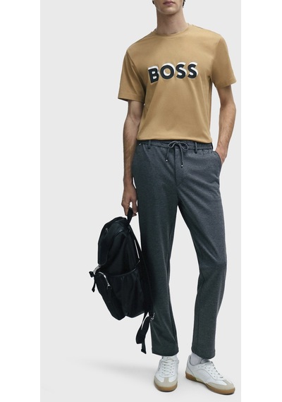 Boss Erkek T Shirt 50506923 260 Kahve Kahverengi