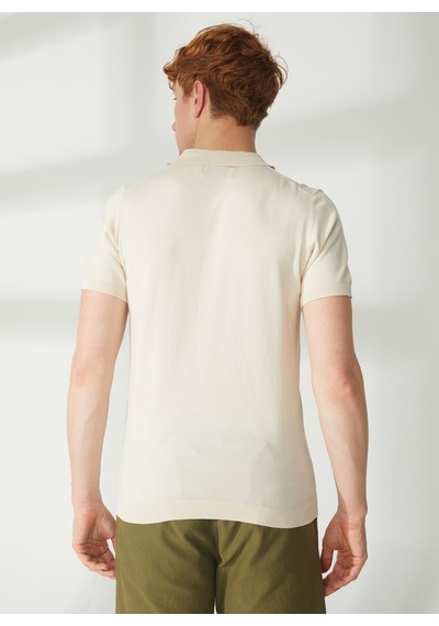 Fred Mello Polo Yaka Slim Fit Taş Erkek Kazak Fm23s07mastone