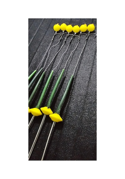 Yemleme Botu 12 Sarı Pup Rig Ve Boli Yüzen Model 12 Takım 2.3 No İnne İnnesi Büyük Boy