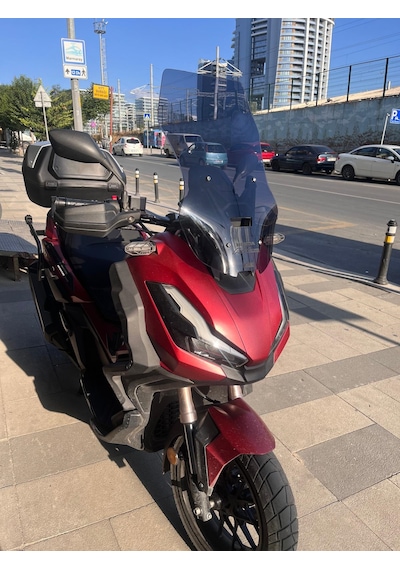 2023-26 Honda Adv 350 Uzun Ön Cam Koyu Füme Zeus 60 CM 4MM Adv350