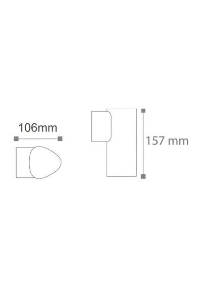 Sirius A Alüminyum Siyah Led Duvar Apliği 5w 3000k Gün Işığı Ip54 Antrasit - 937765399 Antrasit