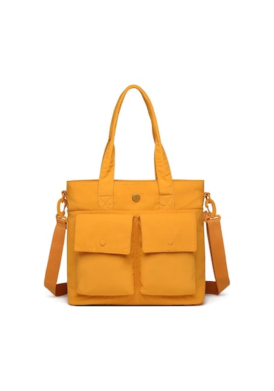 Smart Bags Mikro Poly Kumaş Büyük Boy Kadın Omuz Çantası 3345 Hardal