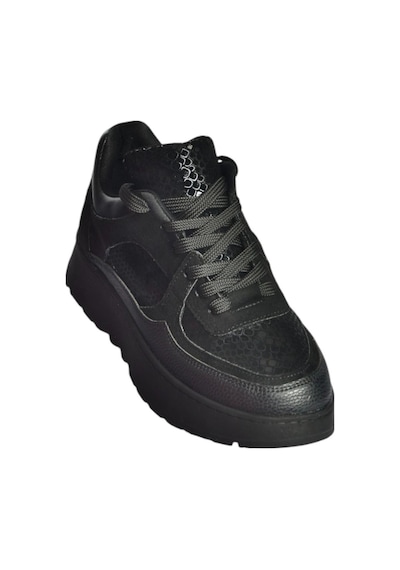 Fox Shoes V820720309 Siyah Kalın Tabanlı Spor Ayakkabı Sneakers Siyah