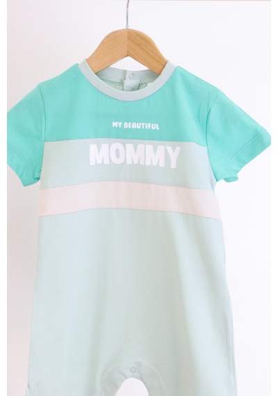 Harika Kids Kız Bebe&çocuk Penye Kumaş Mommy Baskılı Tulum 001