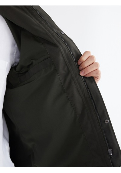 Lcwaıkıkı Classic Haki Kadife Yaka Gabardin Erkek Ceket