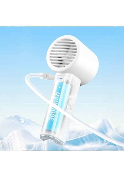 Wiwu Wi-fs016 Dijital Led Göstergeli Soğutucu El Fanı Beyaz