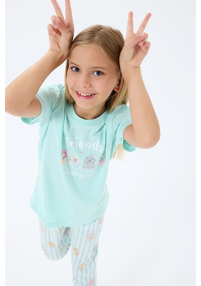 Rolypoly Kız Çocuk Yeşil Pijama Takım Rp3810-c-v2 Yeşil