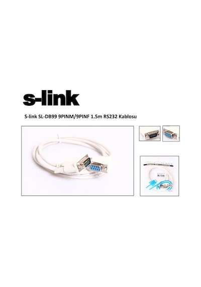 S-Link Sl-Db99 Rs232 Dişi To Erkek Kablo 1 5Mt