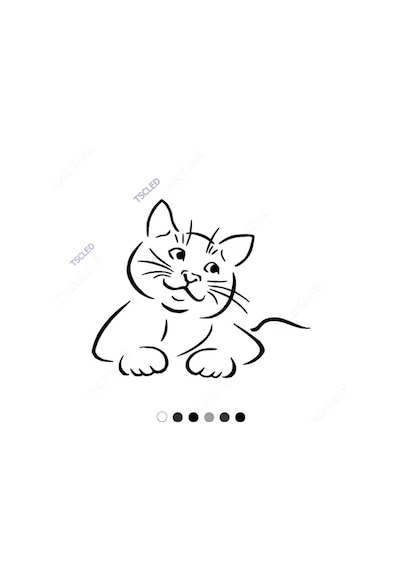 Düşünen Kedicik Sticker 17Cm