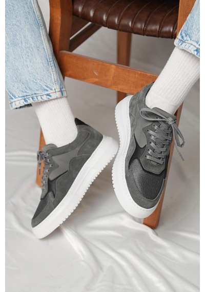 Shoetyle - Gri Süet Bağcıklı Erkek Sneaker 115-602-1334 Gri Shoetyle - Gri Süet Bağcıklı Erkek Sneaker 115-602-1334 Gri