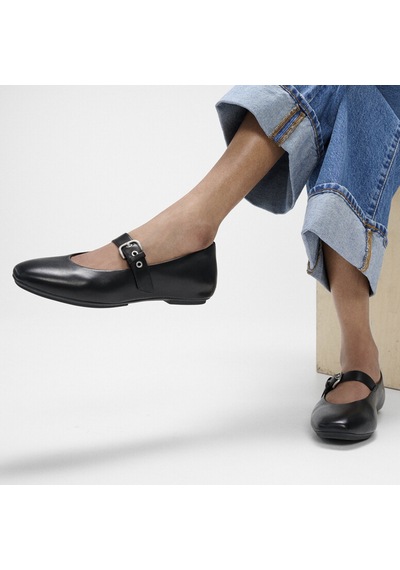 090 All Black Babet Kadın E3d-090 / D07 Fitflop Delıcato Soft Leather Mary Janes 090 All Black