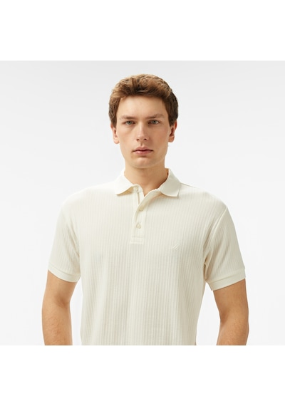 Nautica Erkek Ekru Classic Fit Polo Düz K55303t Krem