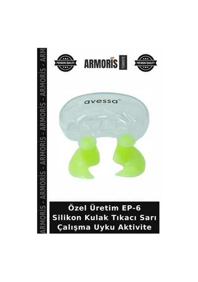 Özel Üretim Ep-6 Silikon Kulak Tıkacı Sarı Çalışma Uyku Aktivite