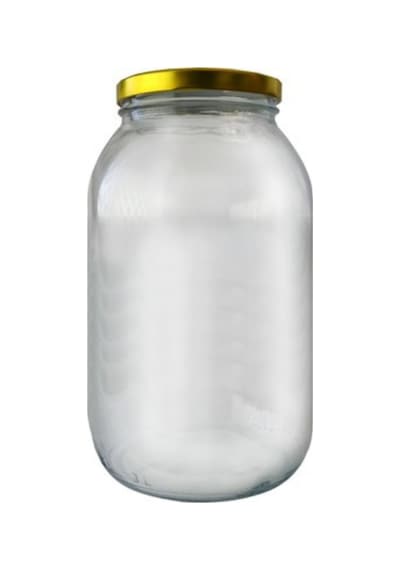 Cam Kavanoz Metal Kapaklı 3000 Ml 6 Adet