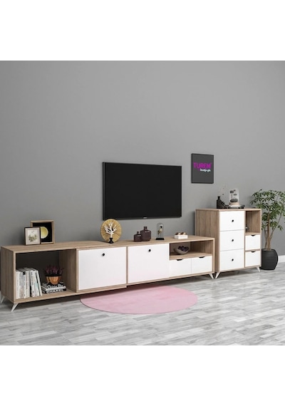 Mavi Tv Ünitesi Mdf Antrasit Mavi Tv Ünitesi Mdf Antrasit