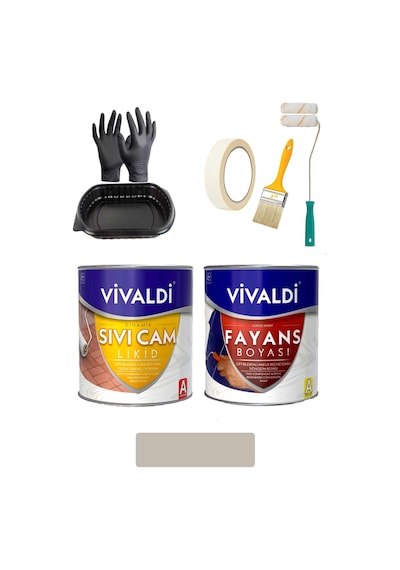 Fayans Boyası Seti Sıvı Cam Ve Uygulama Seti Tezgah,mermer,banyo,mutfak Boyama Seti Mahlep 1 Lt 1 L