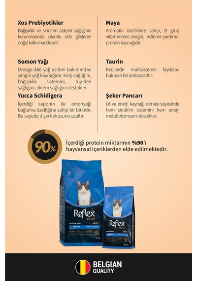 Reflex Plus Hipoalerjenik Somonlu Yetişkin Kedi Maması 1,5 Kg