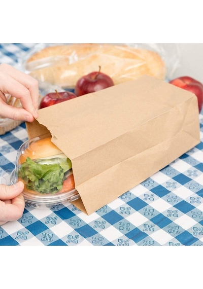100 Adet 12x20 Kraft Şamua Kese Kağıdı Poğaça Tost Sandviç Kahvaltı Poşeti 100'lü Kese Kağıdı