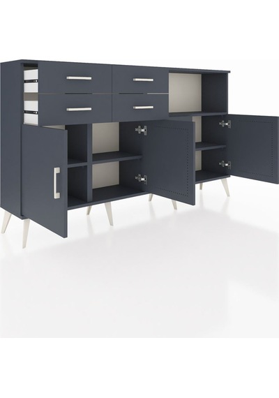 Arges Konsol 4 Raflı 4 Çekmeceli 4 Kapaklı 176x30x99 Antrasit-antrasit Antrasit - Antrasit Arges Konsol 4 Raflı 4 Çekmeceli 4 Kapaklı 176x30x99 Antrasit-antrasit Antrasit - Antrasit