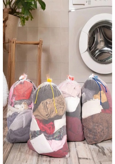 Renkli Iplikli Çamaşır Yıkama Filesi 40x60 Cm Au Diğer