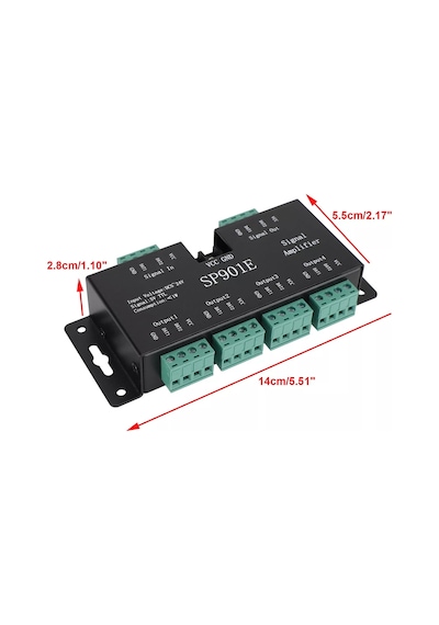 Rgb Sinyal Amplifikatörü Tekrarlayıcı Adreslenebilir Programlanabilir Led Şerit Sp901e Piksel Kontrol Cihazı Diğer