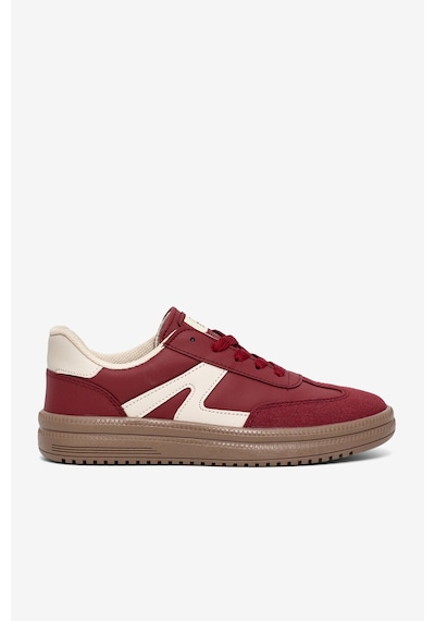 Tonny Black Rahat Kalıp Kauçuk Taban Bağcıklı Sneaker Kadın Bordo Bej Sneaker Tbtyldz005 Bej - Bordo