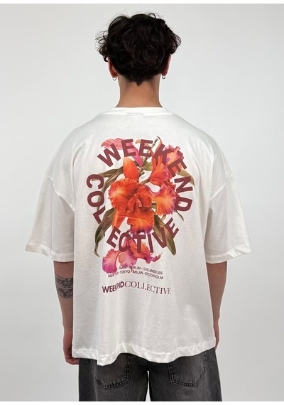 Zaee Weekend Collective Baskılı Oversize Tişört Çok Renkli