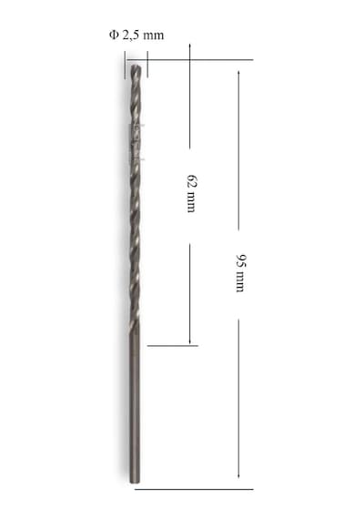 Mte 2,5 Mm Uzun Metal Matkap Ucu Hss Dın 340