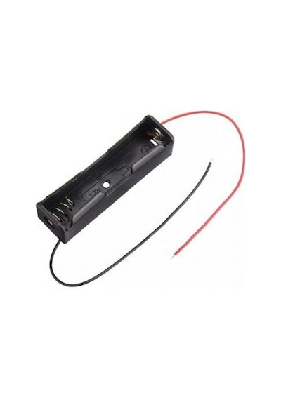 Devredünyası-Tekli 1 Li 18650 Pil Yuvası Kablolu Tutucu 3.7V Pil Şarj Kutusu