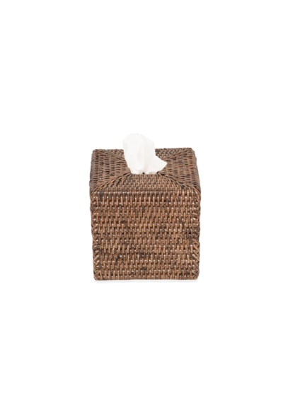 Basket Mendil Kutusu, Kare, Tezgah Üstü - Kahve Kahve