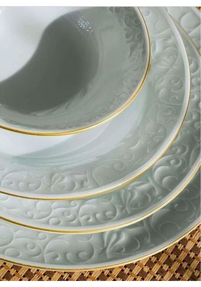 Güral Porselen Bahar Dalı Yaldızlı 6 Adet 25cm Servis Tabağı