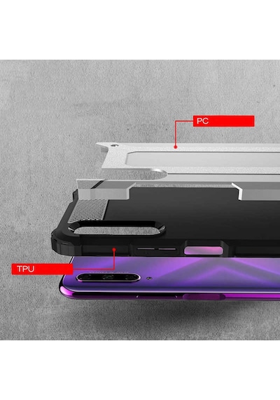Kilifone - P Smart Pro 2019 Uyumlu - Kılıf Çift Katman Zırh Tank Crash Military Kapak - Gri