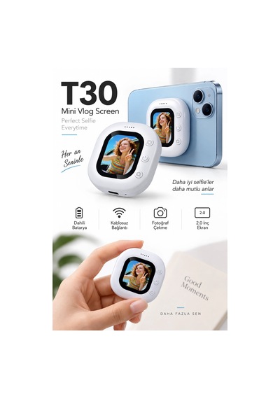 2.0 İnç Kablosuz Selfie Ekranı Dahili Bataryalı Belirtilmemiş