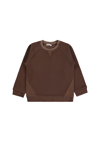 Civil Boys Parçalı 6-9 Yaş Sweatshirt - Kahverengi Koyu Kahve