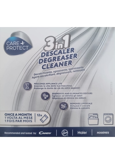 Care Protect Çamaşır Ve Kurutma Makineleri İçin 3'lü Yağ Çözücü,kireç ,hijyenik Temizleyici