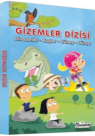 Gizemler Dizisi - 4 Kitap Takım Dinozorlar Kuşlar Güneş Dünya- Teleskop Popüler Bilim