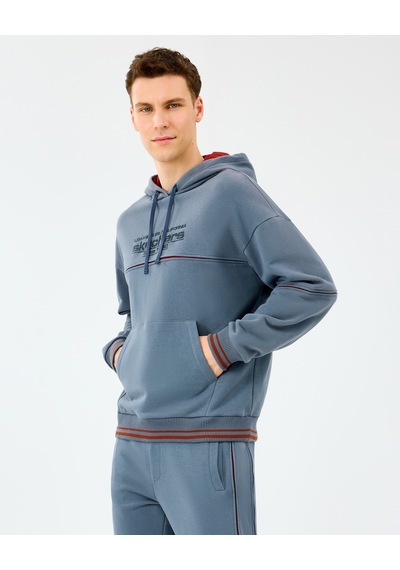 Skechers M Hoodie Sweatshirt Erkek Gri Sweatshirt S2520227-3998 Gri