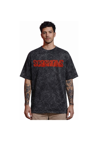 Tasarım Scorpions Rock Metal Müzik Grubu Sırt Baskılı Unisex Over Siyah